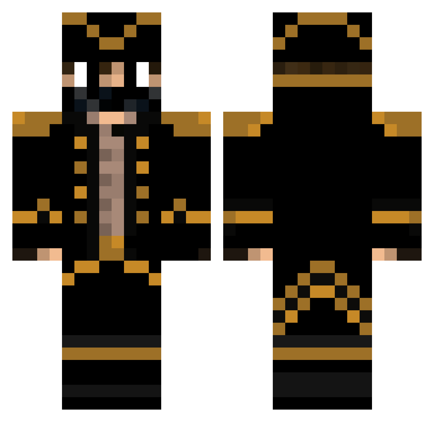 SenjaReadsu Minecraft skin, front and back view