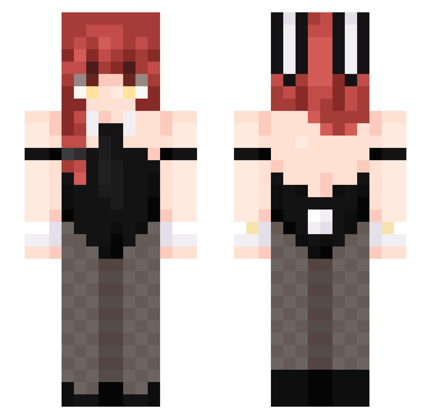 My3tc4l Minecraft skin, front and back view