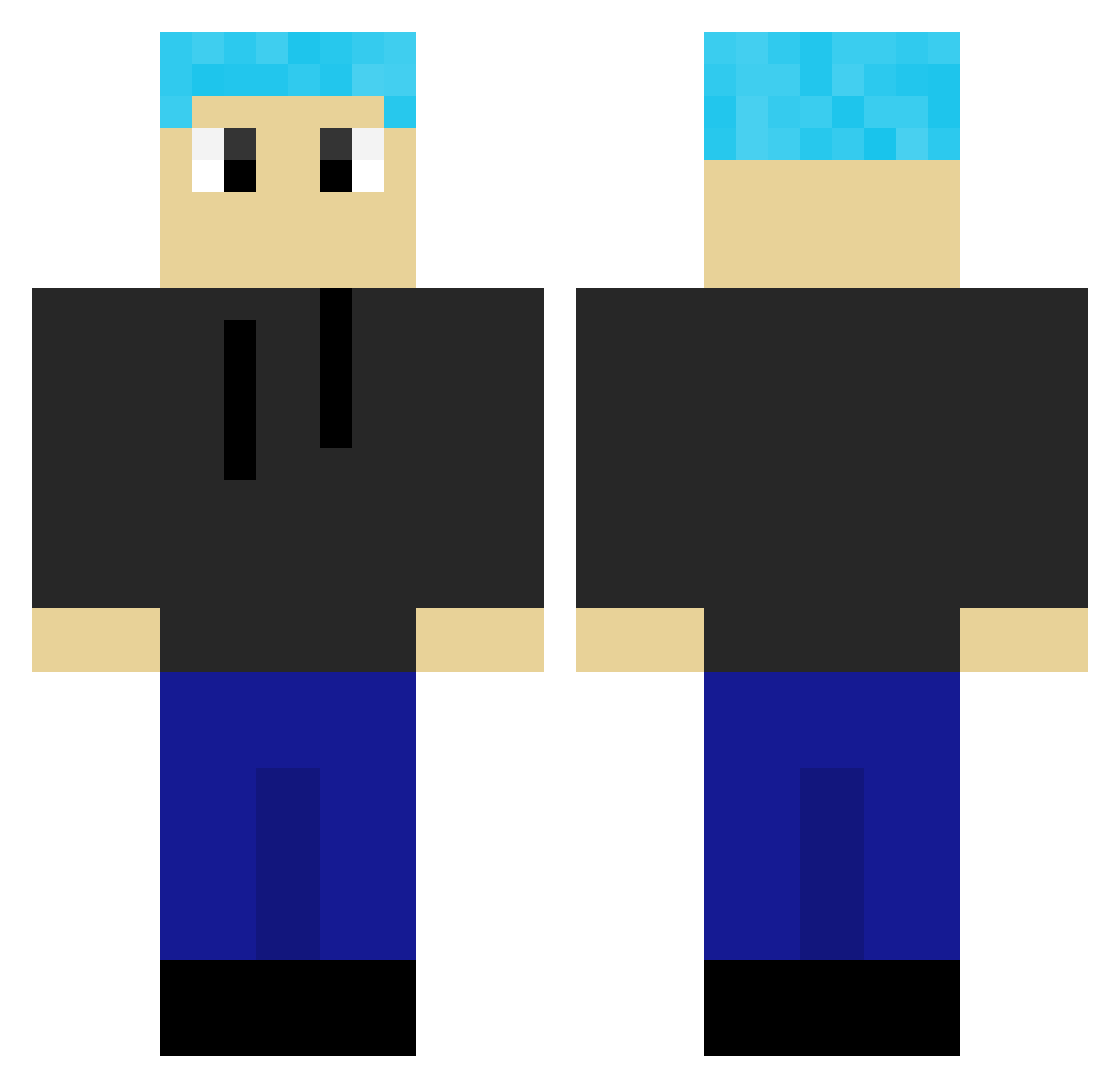 SzyMario_15 Minecraft skin, front and back view