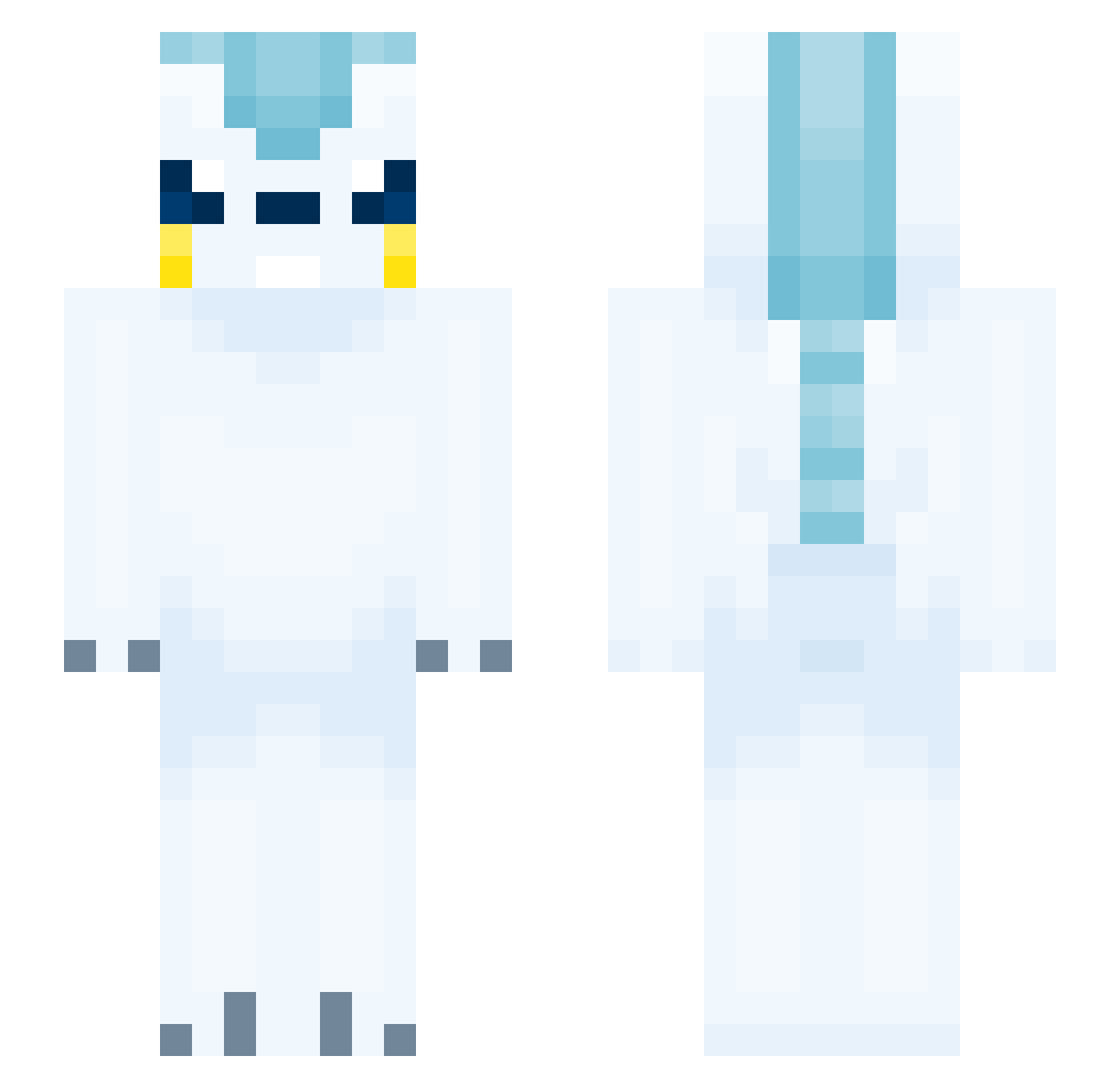 S4NKIYZ Minecraft skin, front and back view