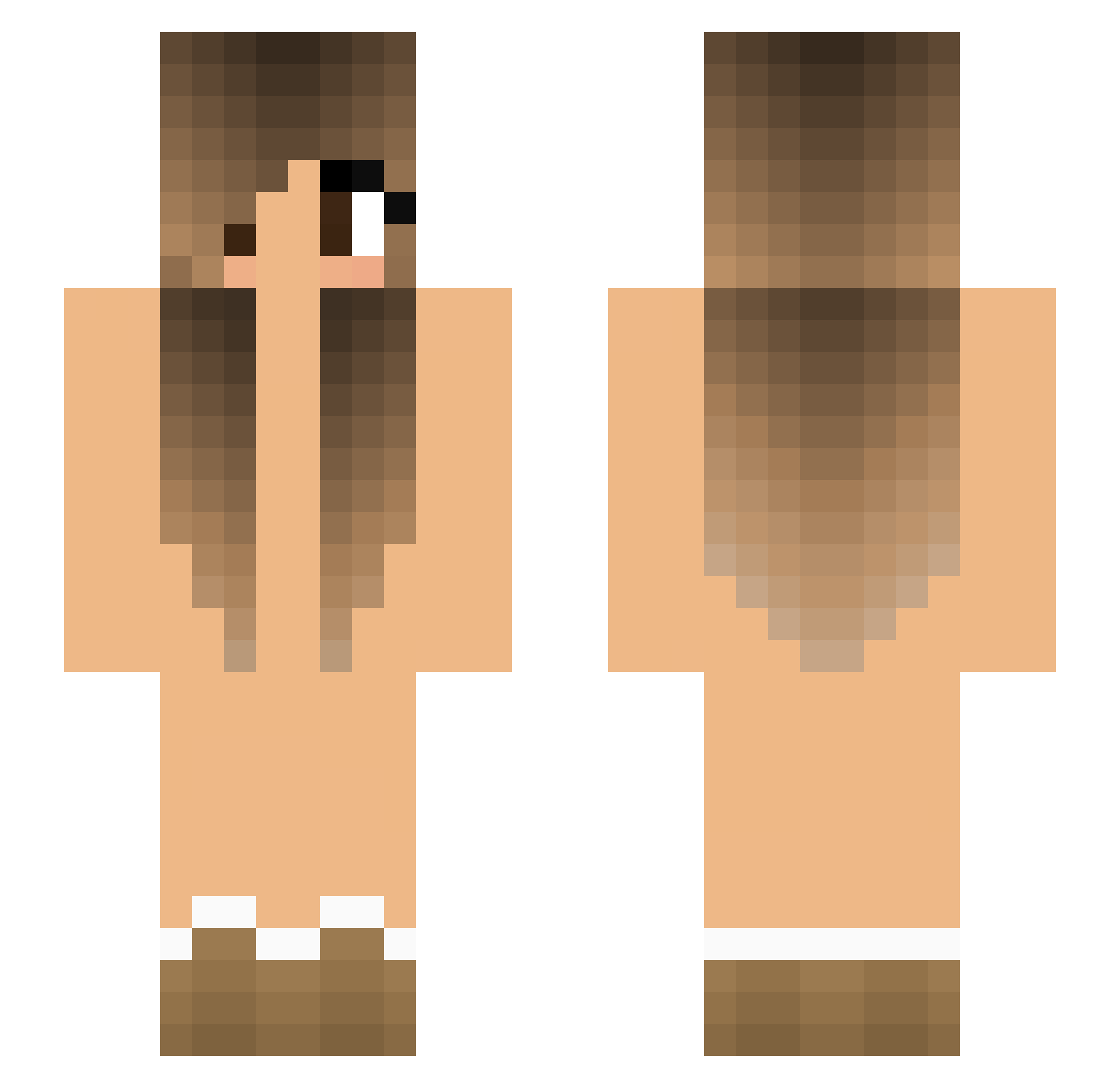 MstrWilly Minecraft skin, front and back view