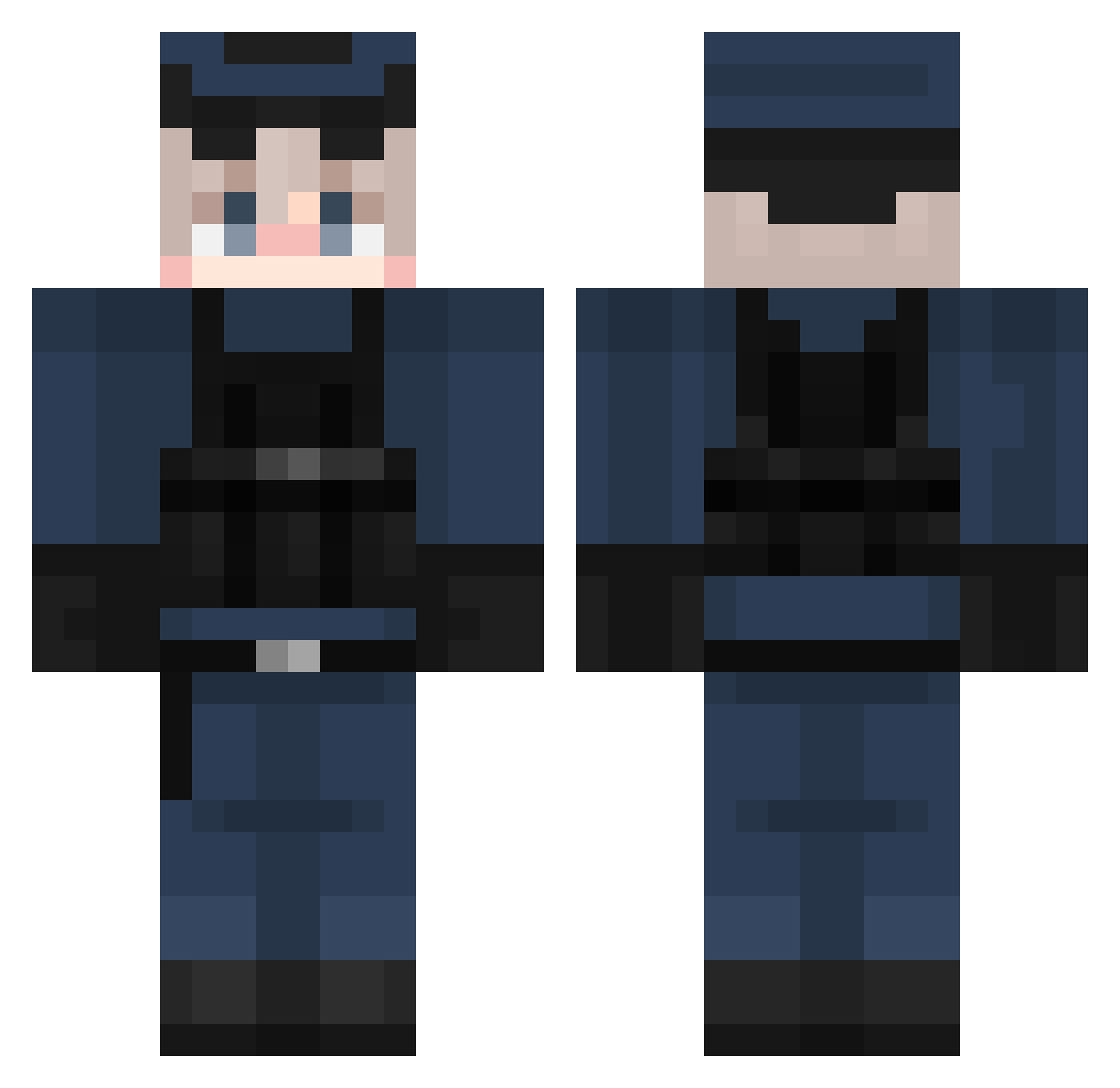Franc3sch1n0 Minecraft skin, front and back view