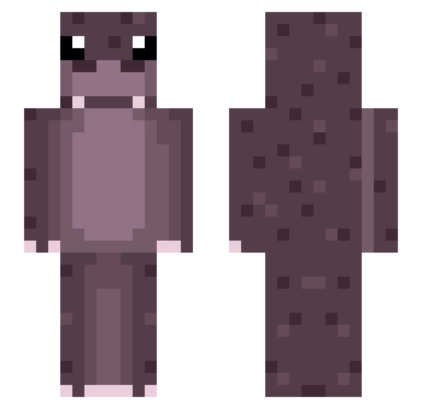 Arnold_blob Minecraft skin, front and back view