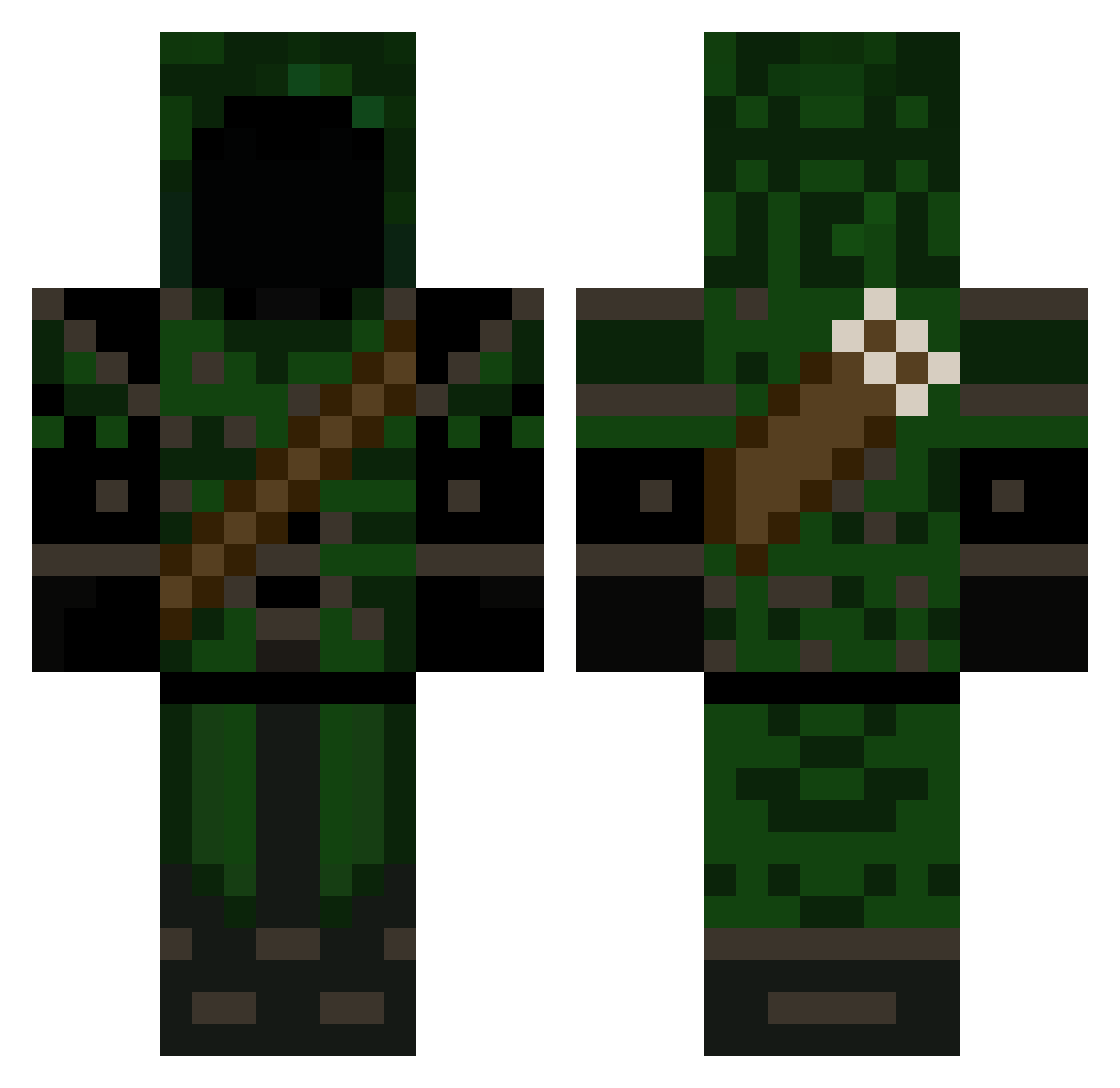 Jeroenst Minecraft skin, front and back view