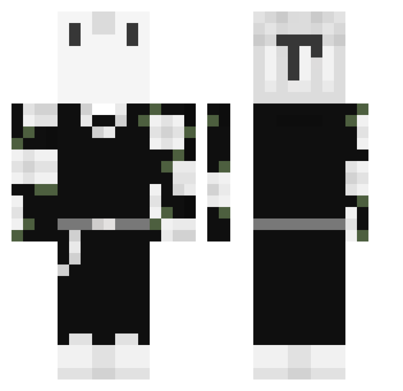 Daikitd Minecraft skin, front and back view