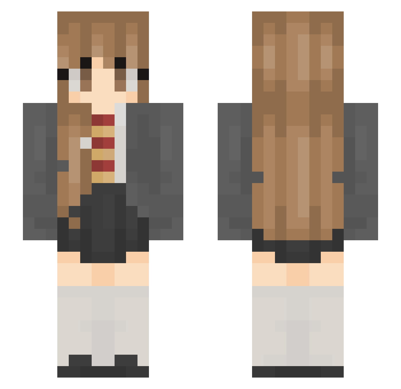 Care17 Minecraft skin, front and back view