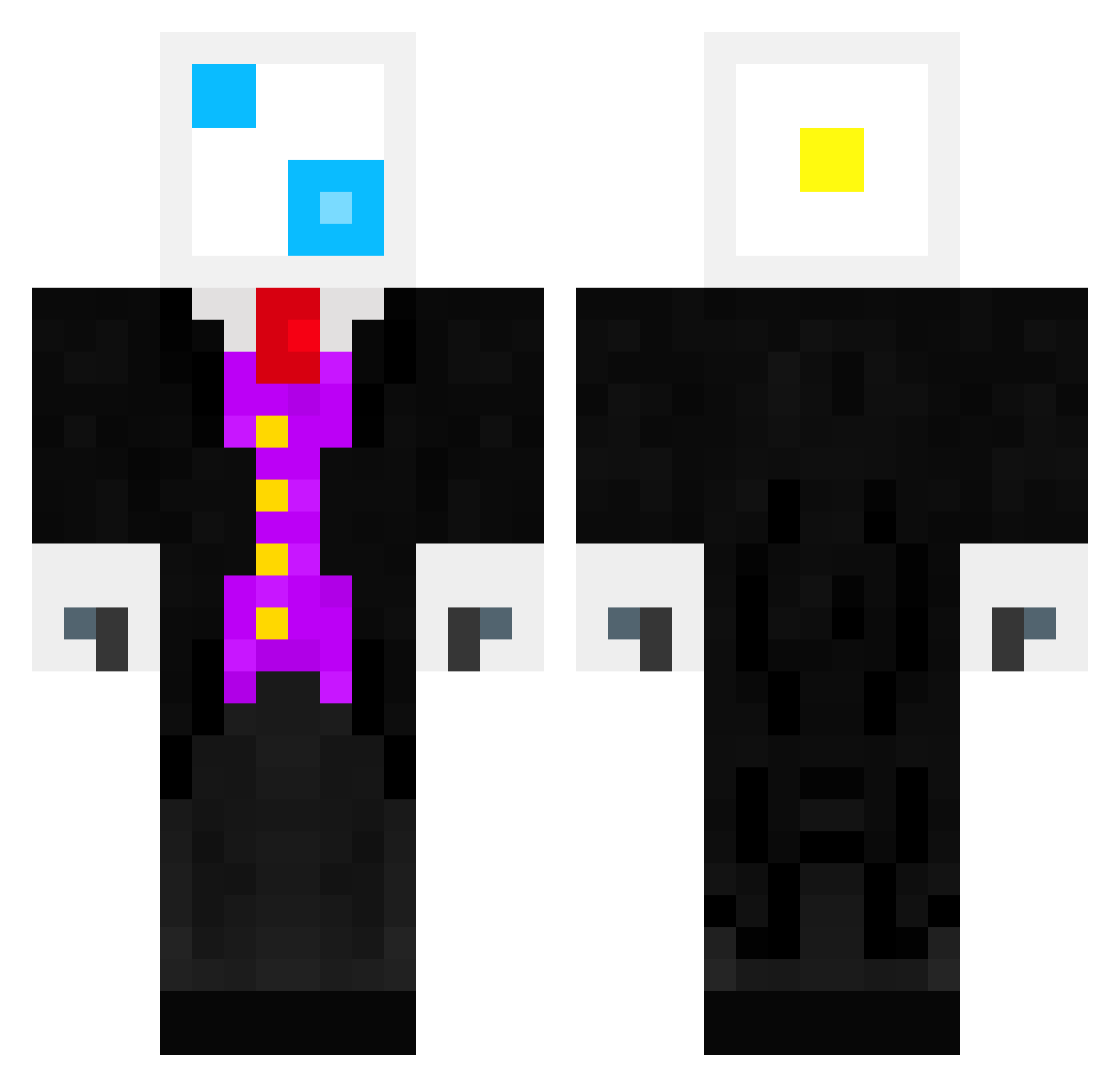VmandoesYT Minecraft skin, front and back view