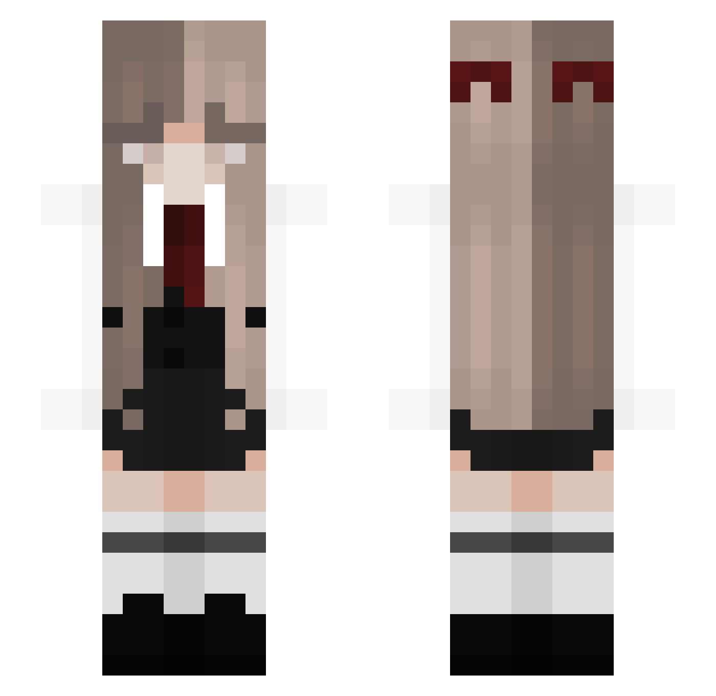 Doofi18 Minecraft skin, front and back view