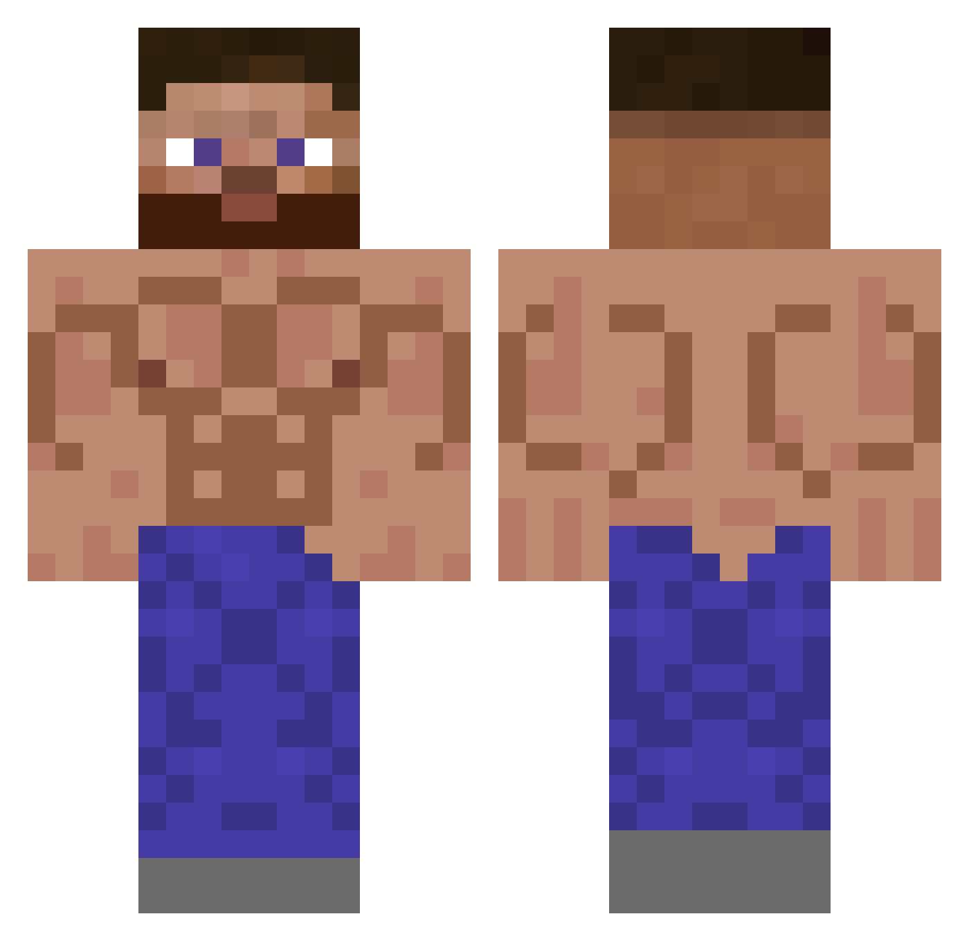 C0CO_Jumbo_RDM Minecraft skin, front and back view