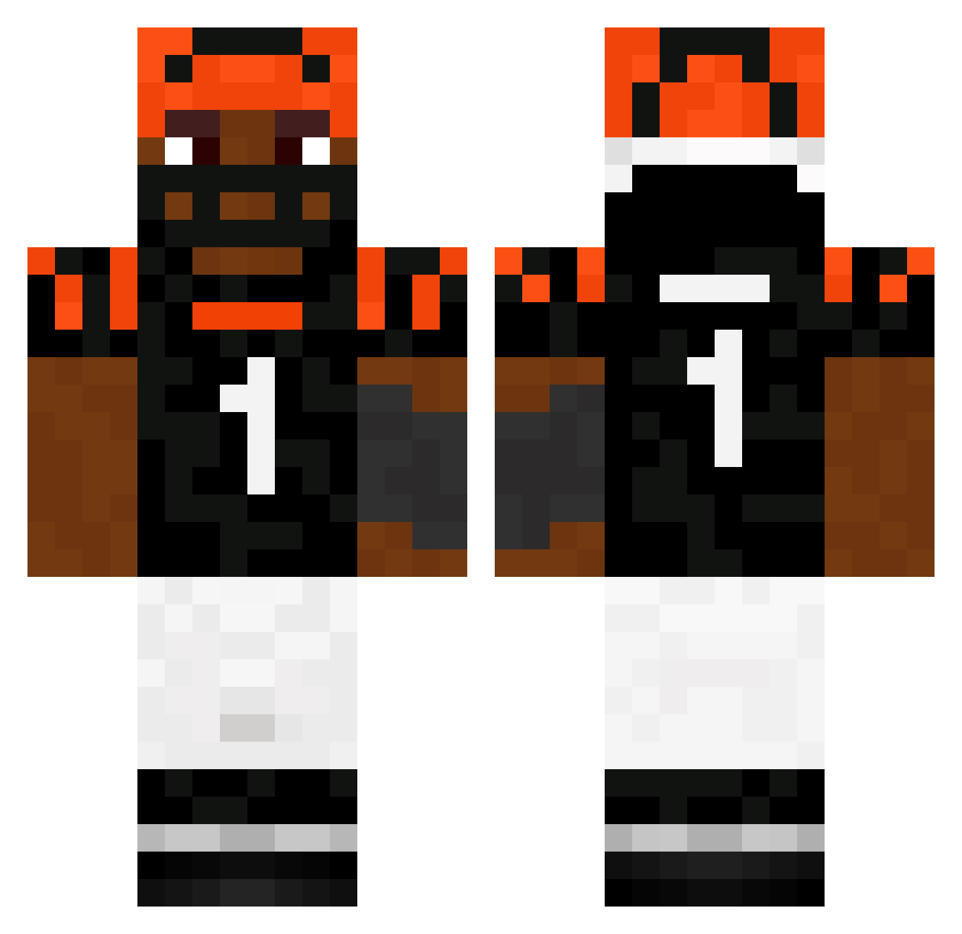 fatblakjamal Minecraft skin, front and back view