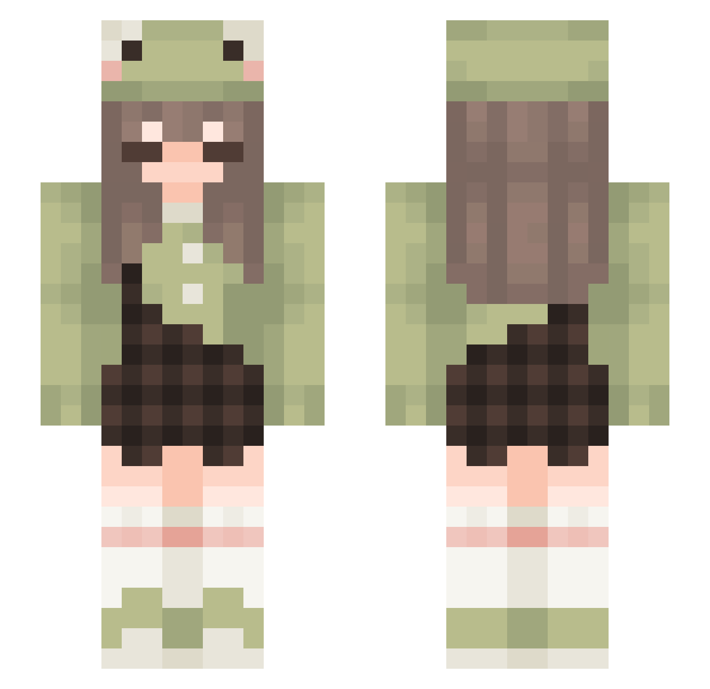lilshittyBatze Minecraft skin, front and back view
