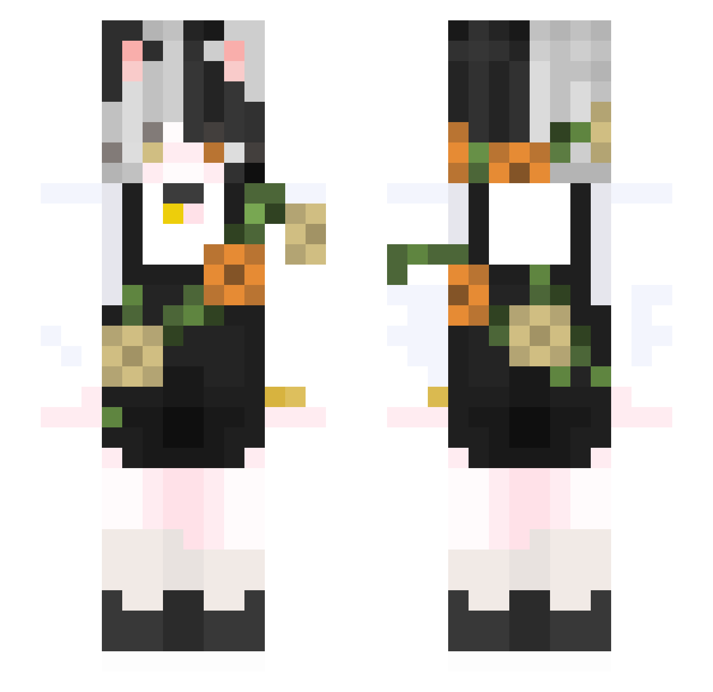 dumm_ Minecraft skin, front and back view