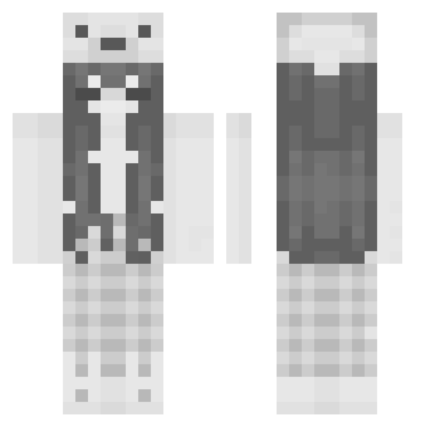 SolarWho Minecraft skin, front and back view