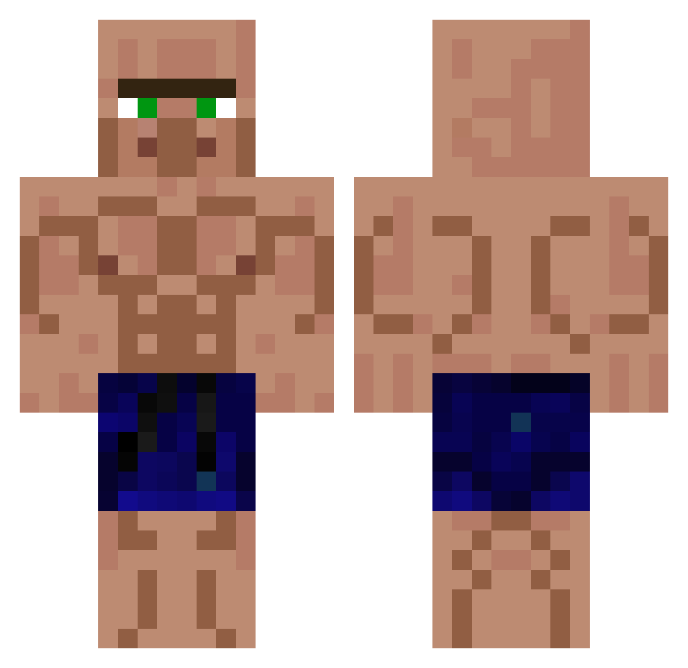 Blxck909 Minecraft skin, front and back view