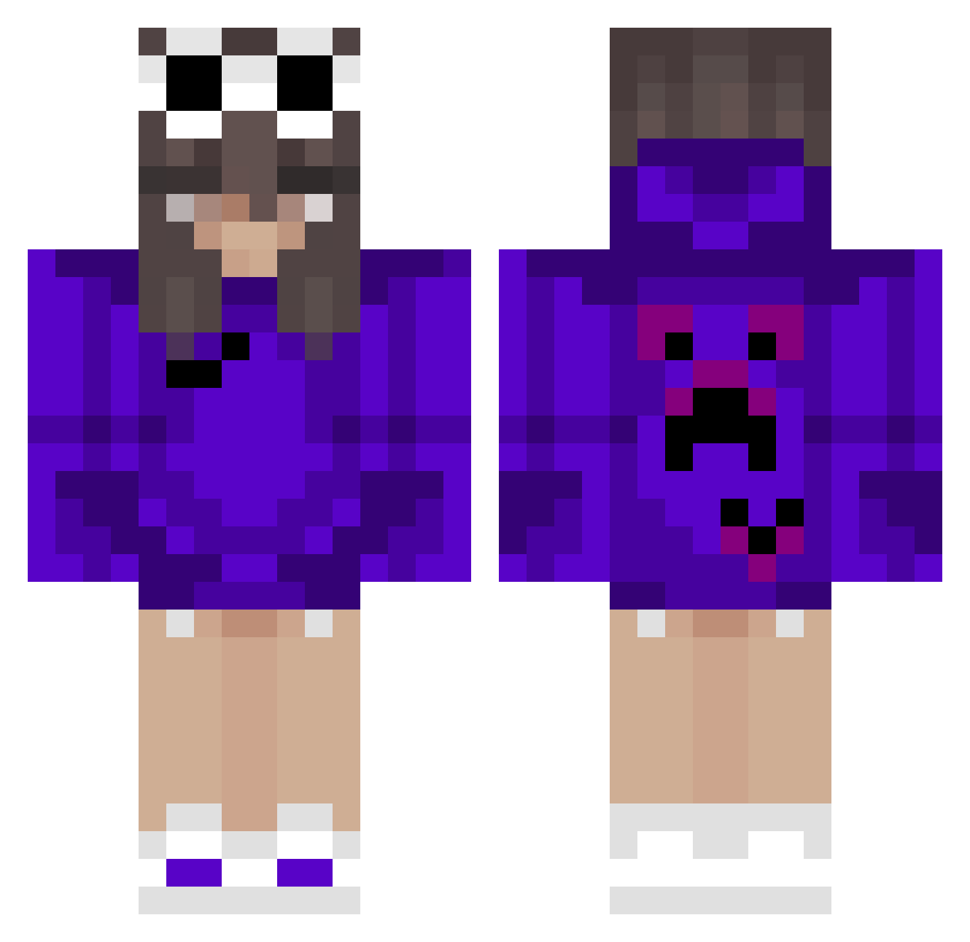 Utoh_ Minecraft skin, front and back view