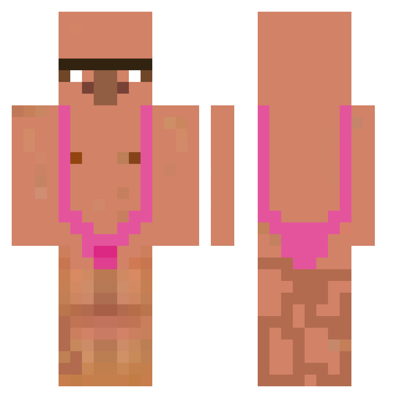 Dankman101 Minecraft skin, front and back view