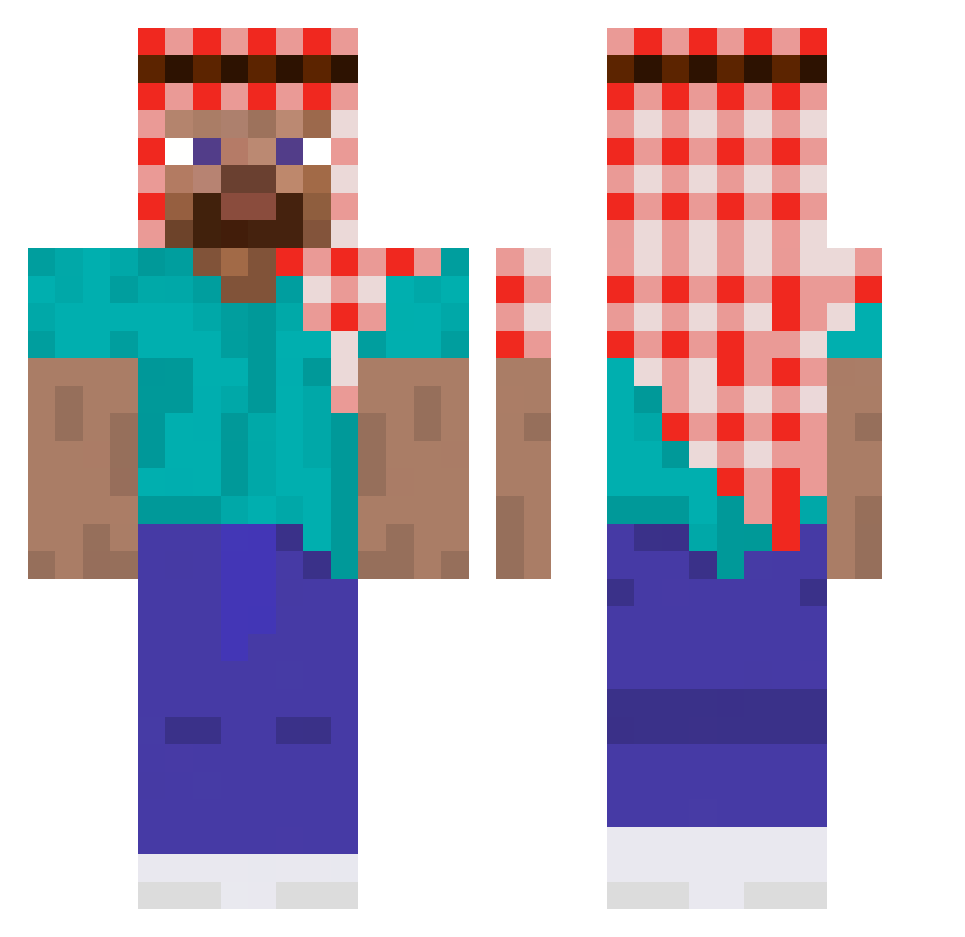 sublis617 Minecraft skin, front and back view