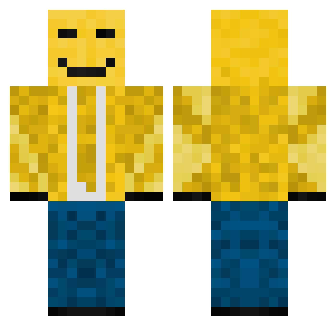 VerseCuber Minecraft skin, front and back view