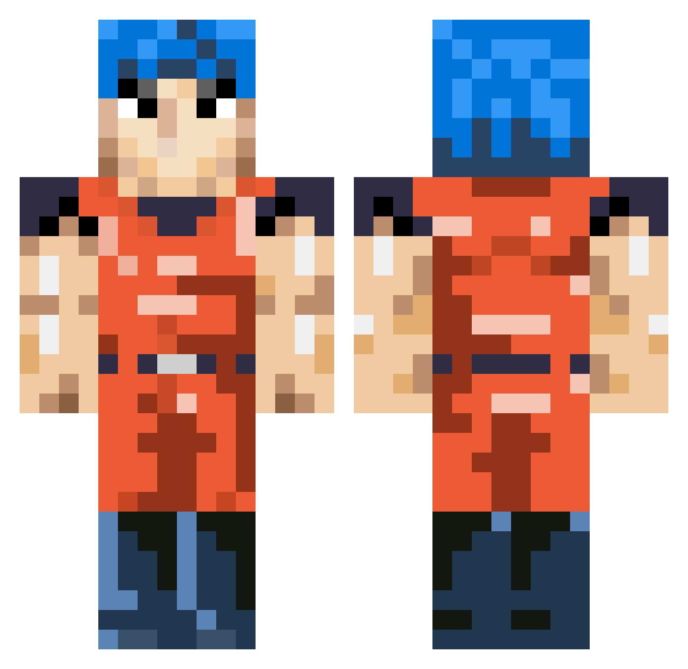 ProfessorRyo Minecraft skin, front and back view