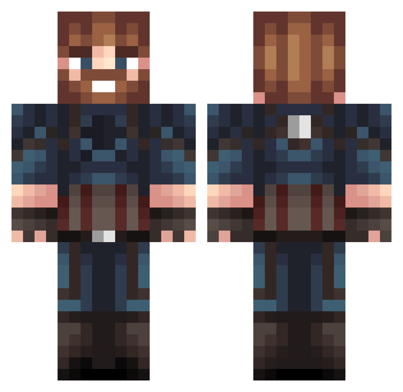 TheLazyG Minecraft skin, front and back view