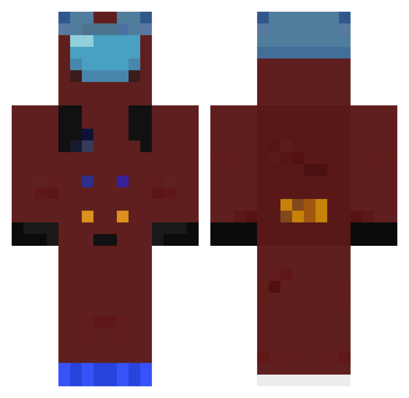 UrGranpappy Minecraft skin, front and back view