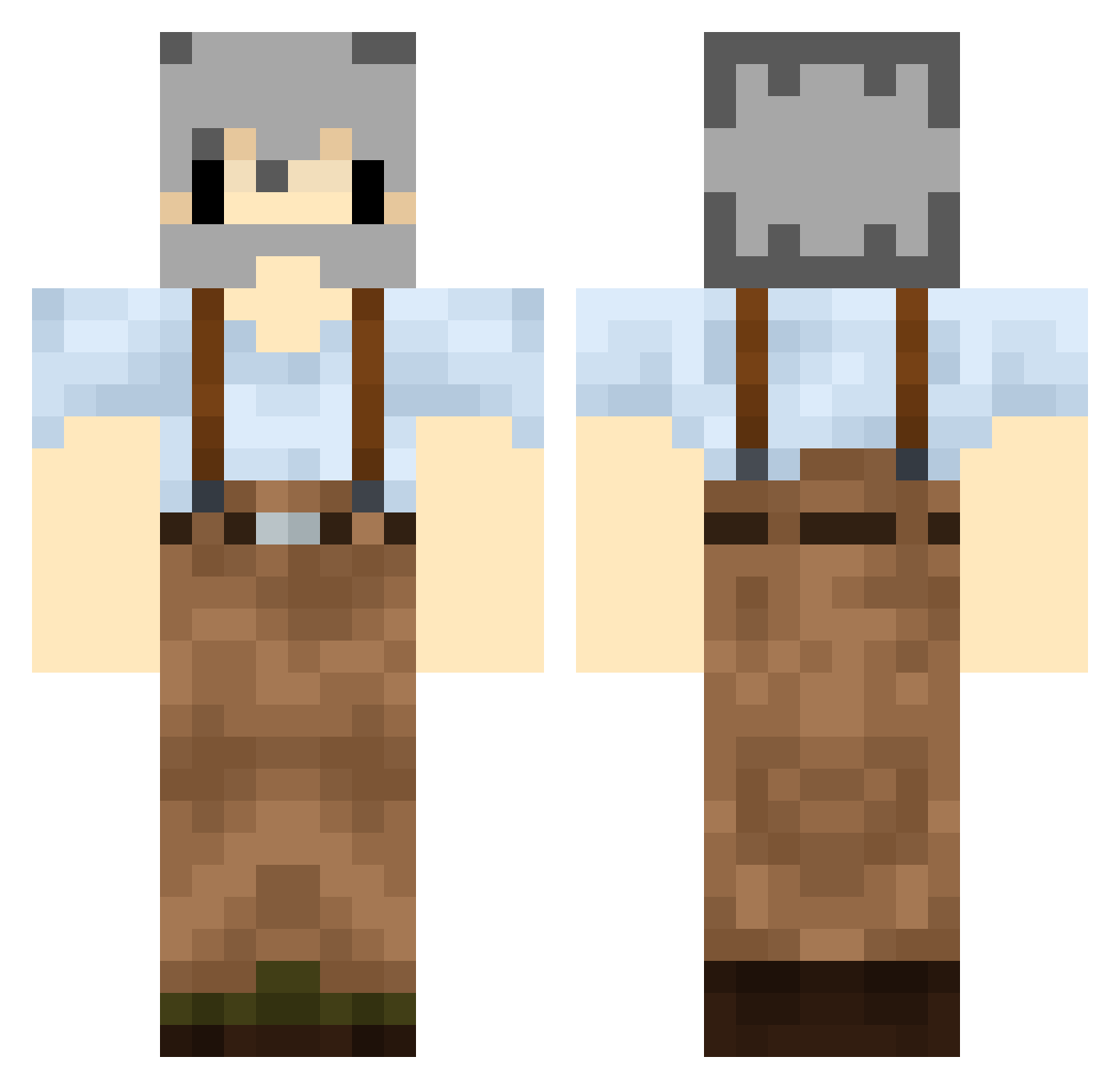 Halabeojii Minecraft skin, front and back view