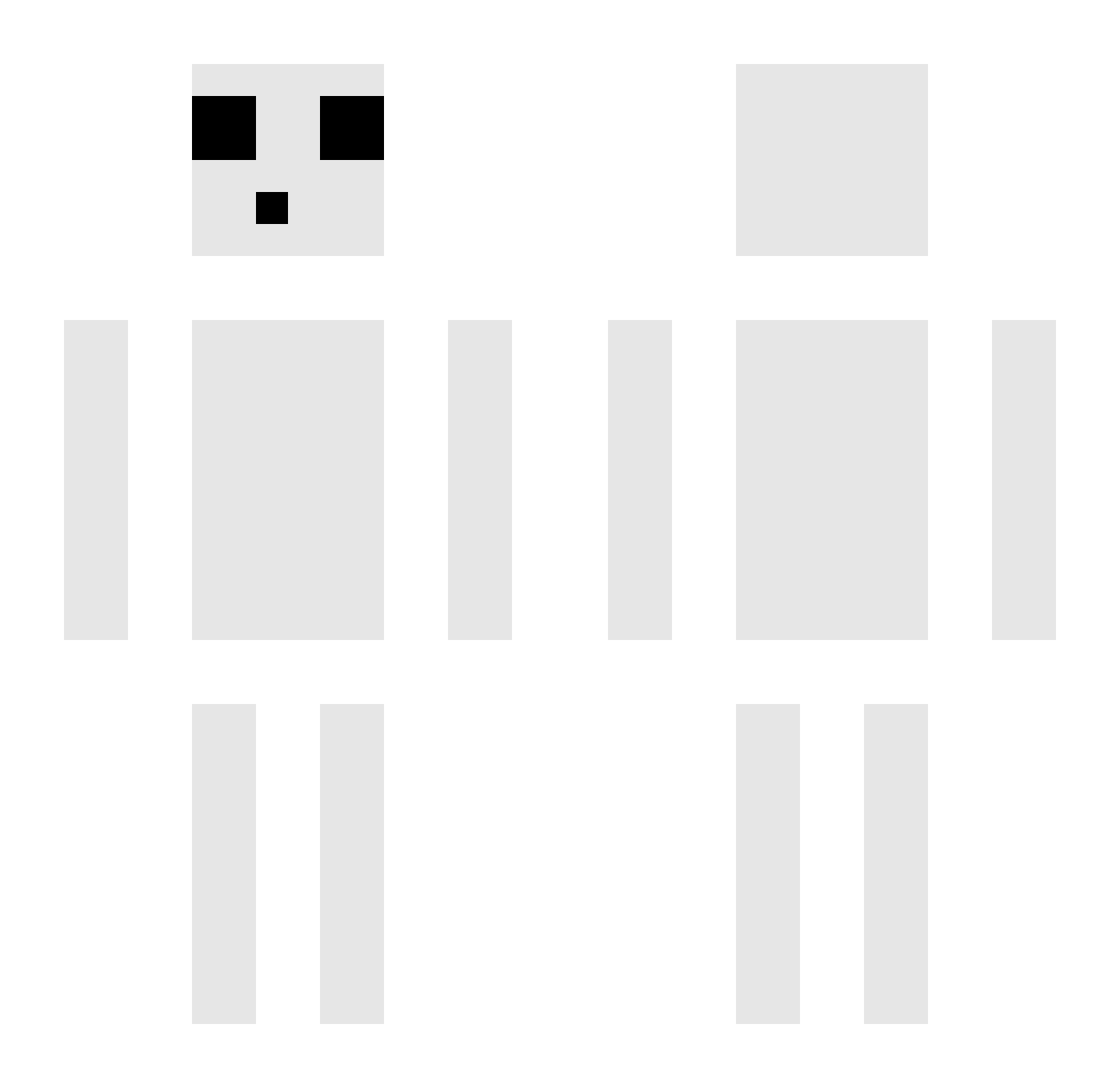Hypenotics Minecraft skin, front and back view