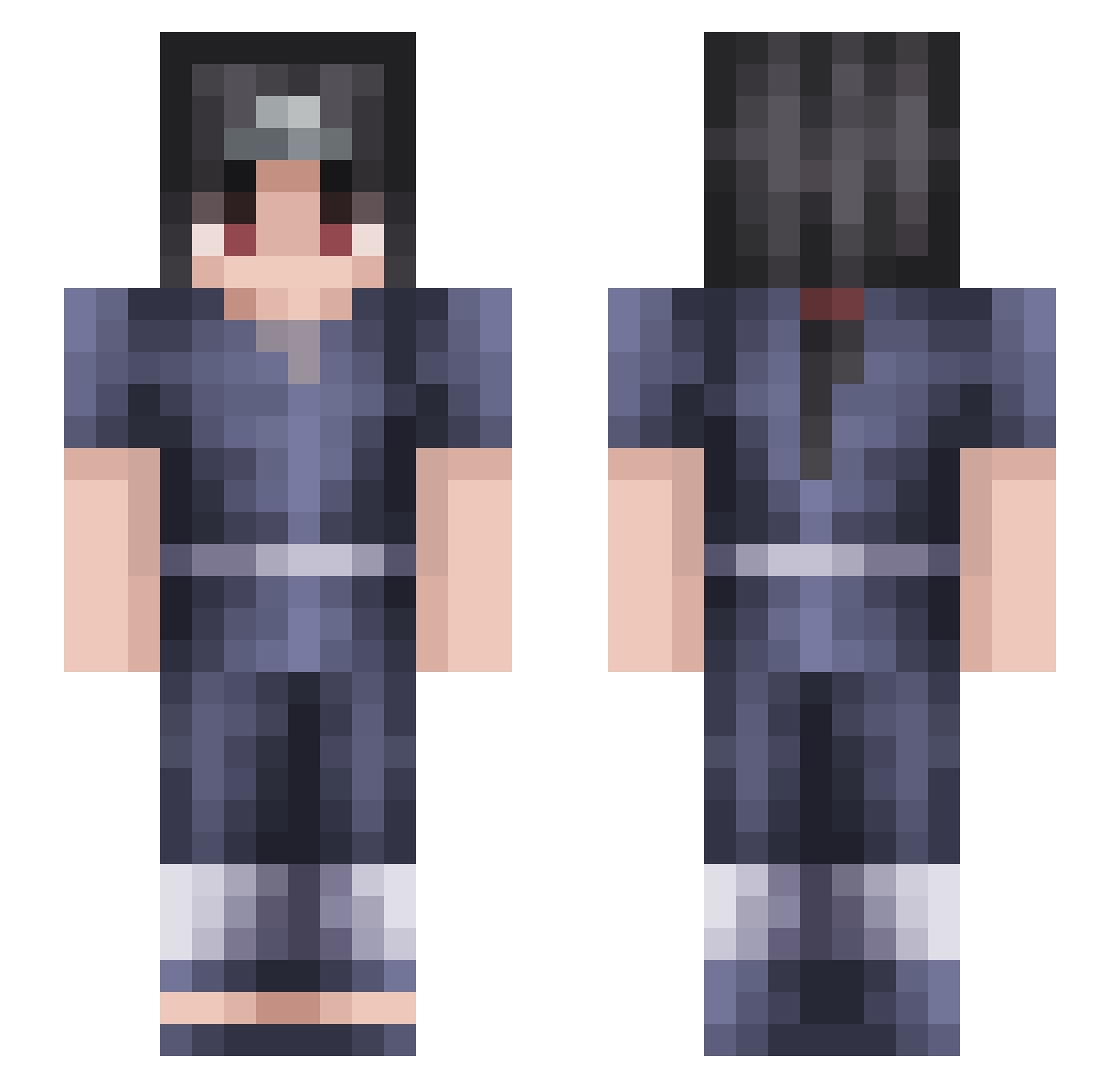 fanshigui Minecraft skin, front and back view