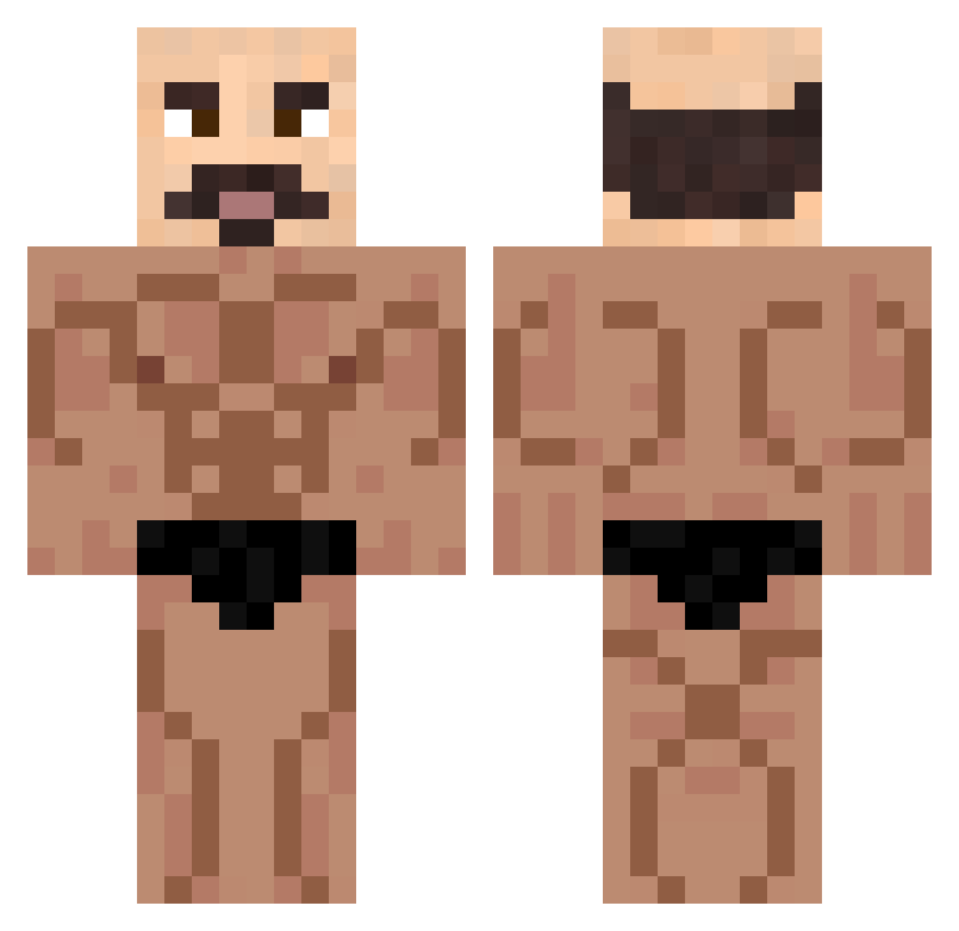 BigPanchoMafia Minecraft skin, front and back view