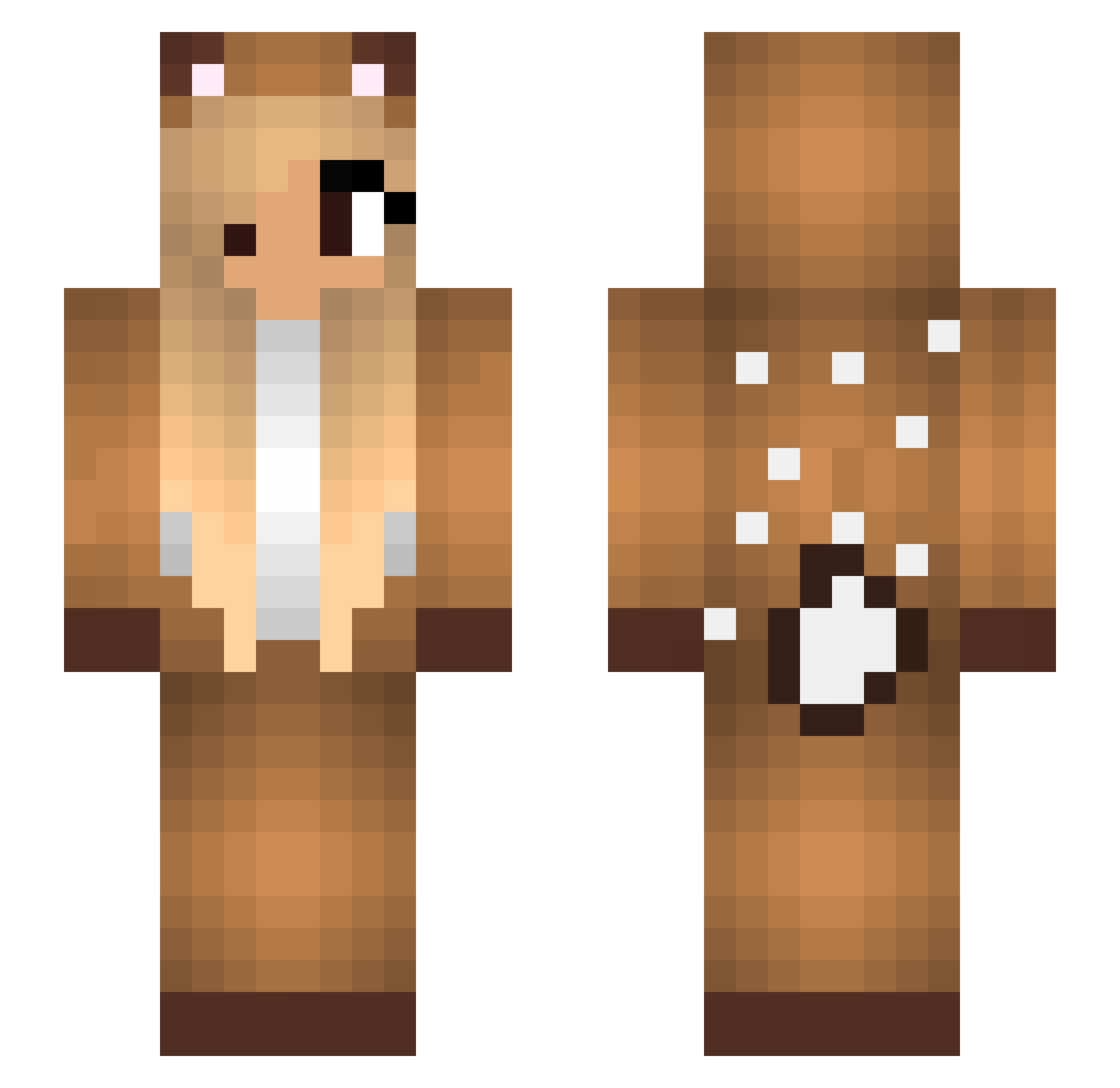 ncpe Minecraft skin, front and back view