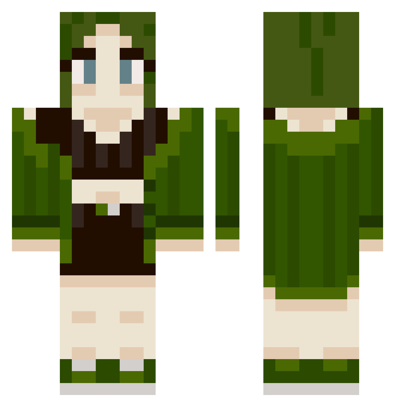 shar_f Minecraft skin, front and back view