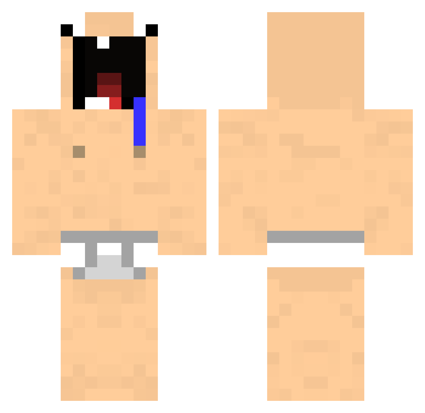 Vxzc_ Minecraft skin, front and back view