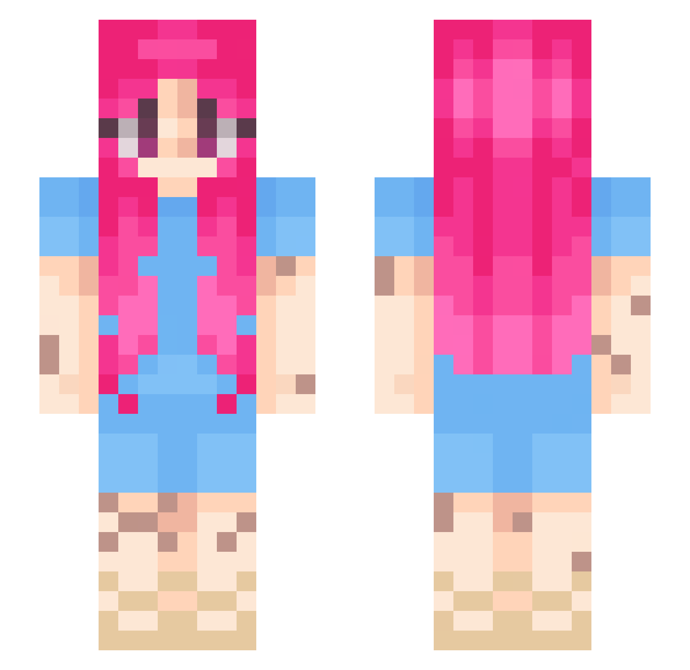 fan_paliona Minecraft skin, front and back view