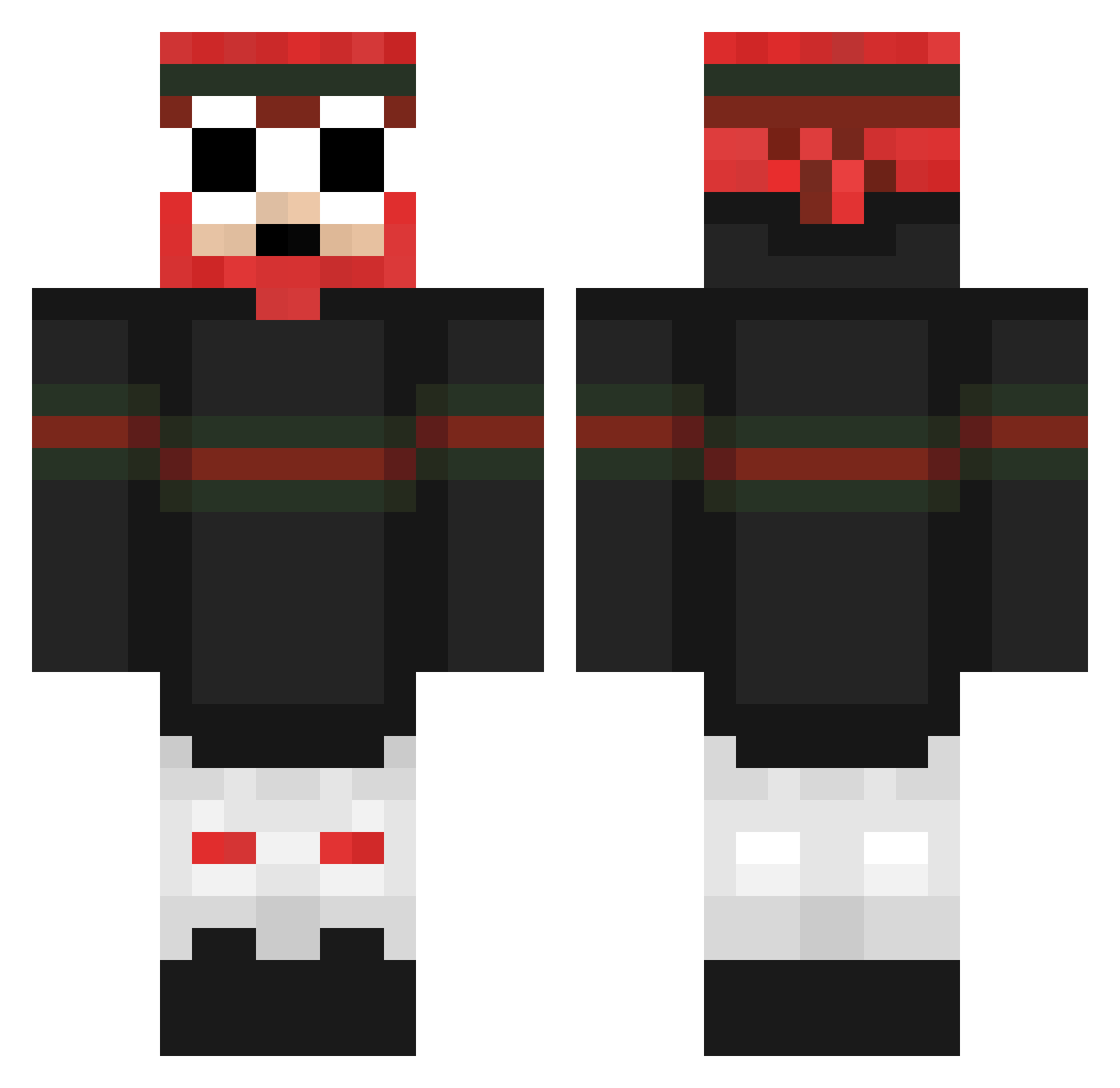 credibleri Minecraft skin, front and back view