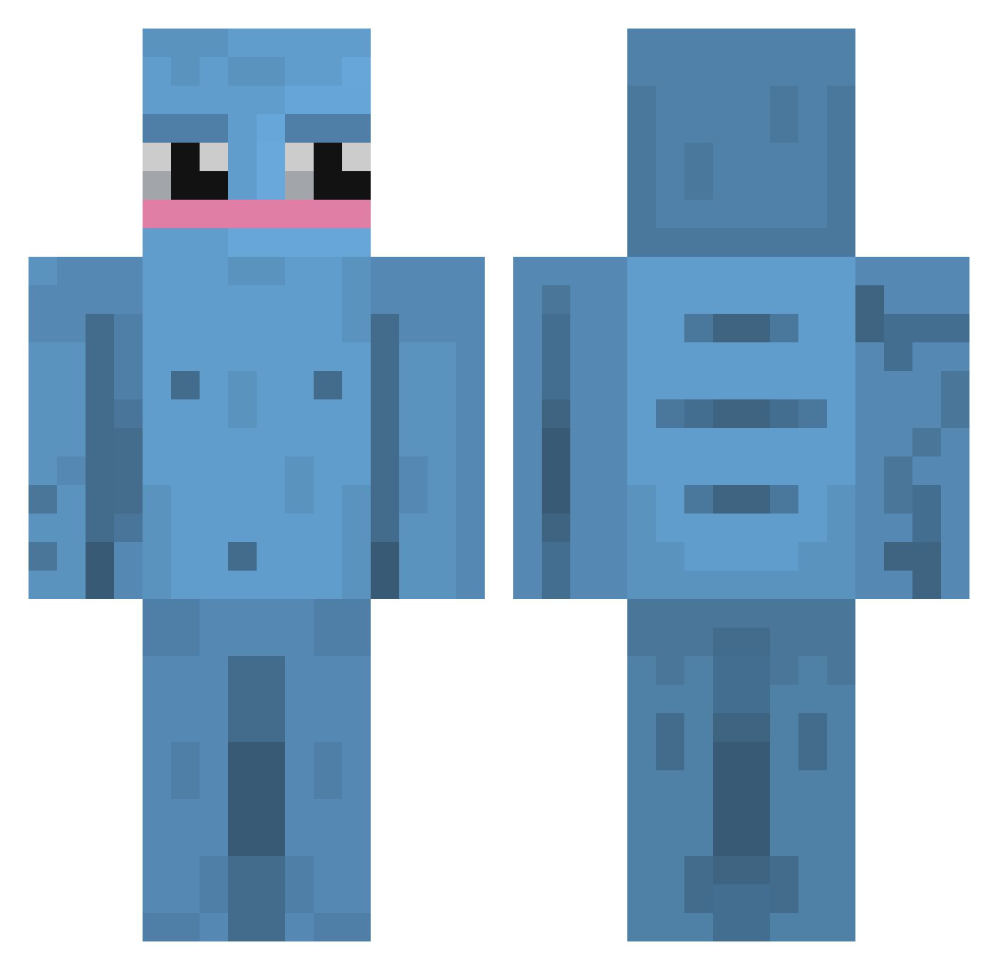 swimmmy Minecraft skin, front and back view