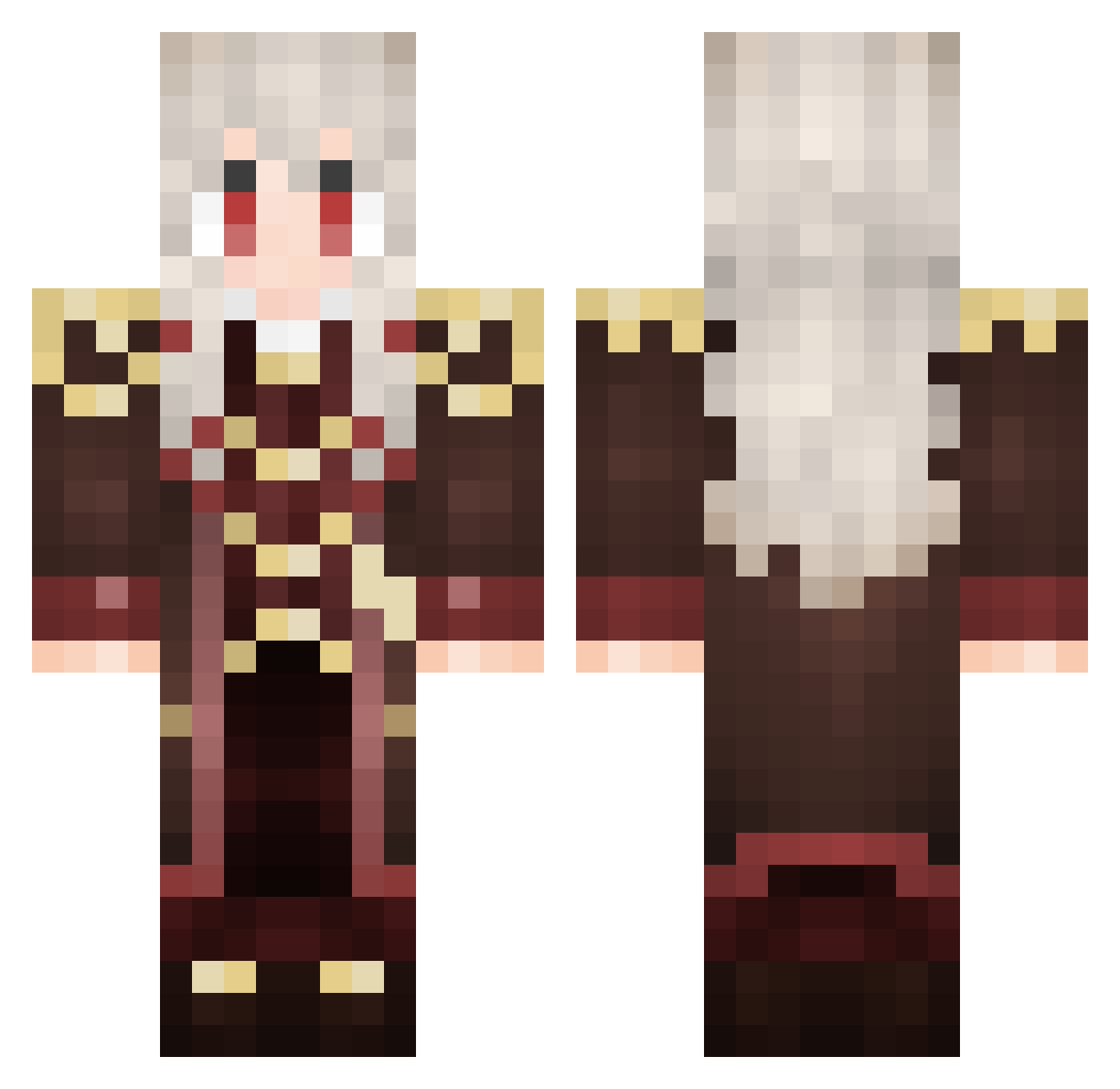 godtt123 Minecraft skin, front and back view