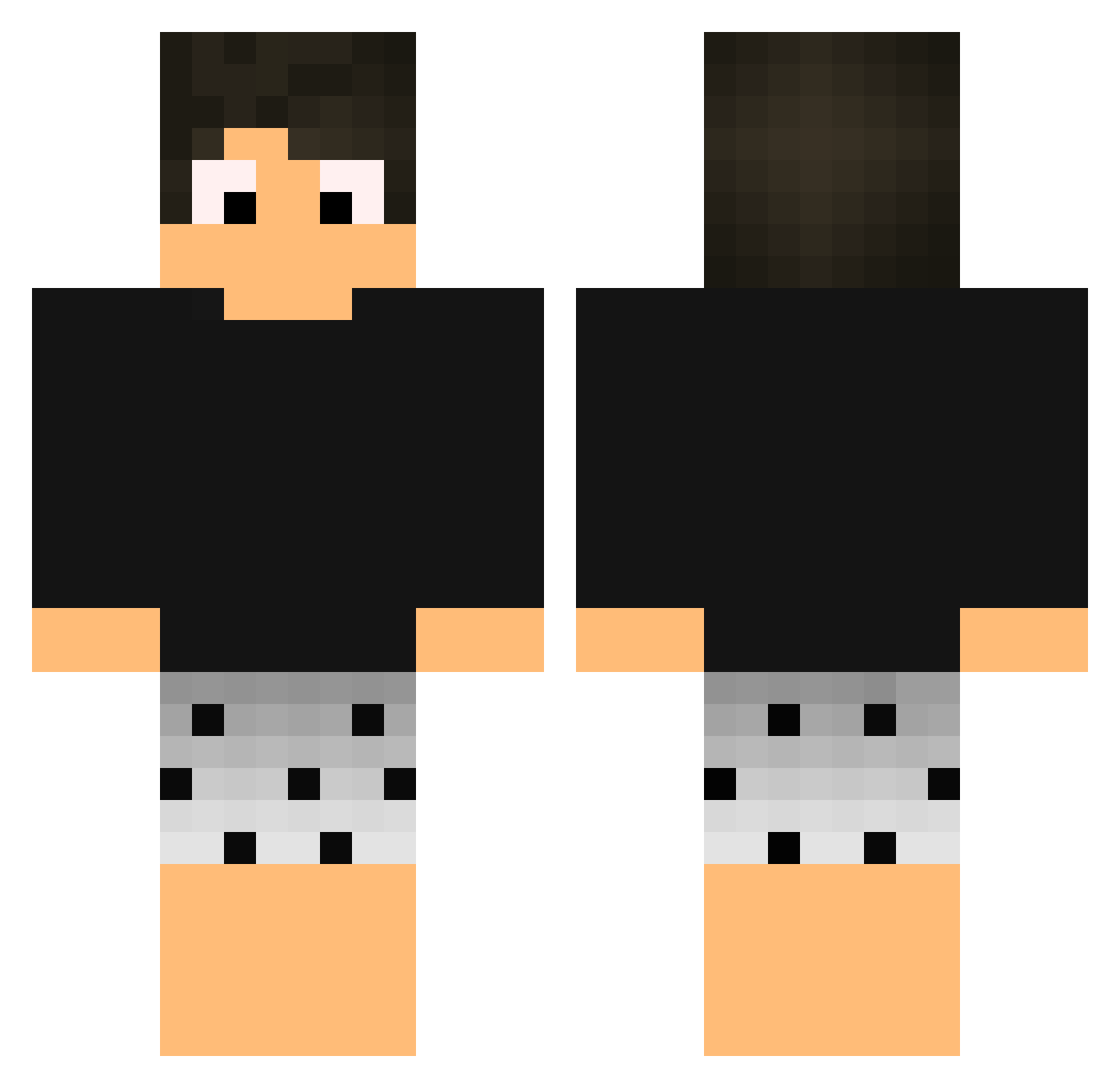 PauloCesar07 Minecraft skin, front and back view