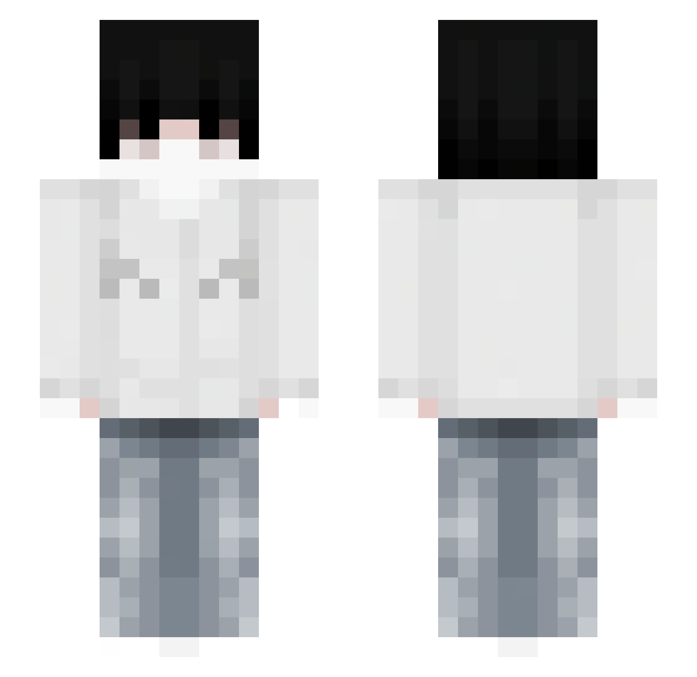 Zwiebelhals Minecraft skin, front and back view