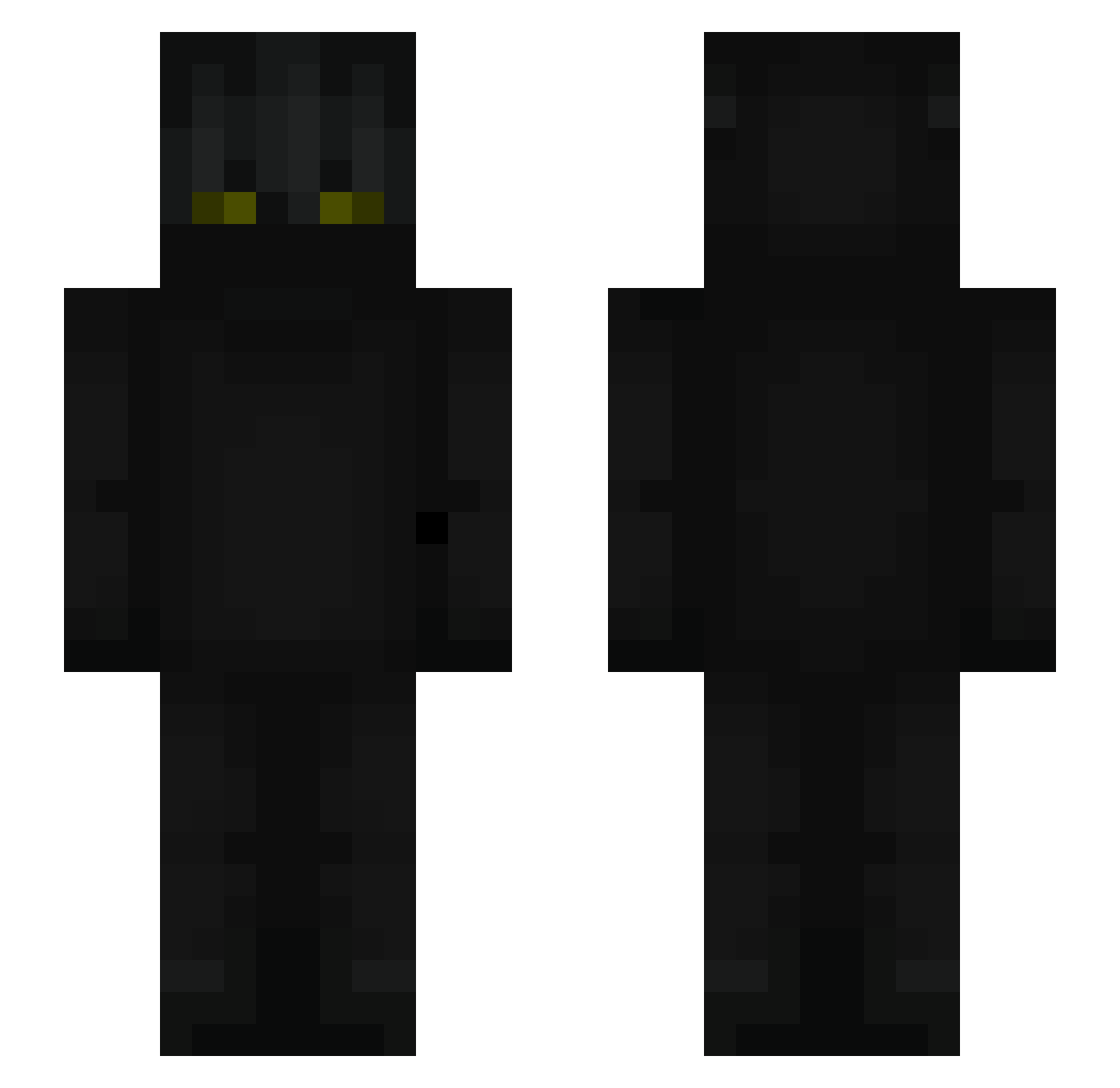 Lazy_Dark Minecraft skin, front and back view
