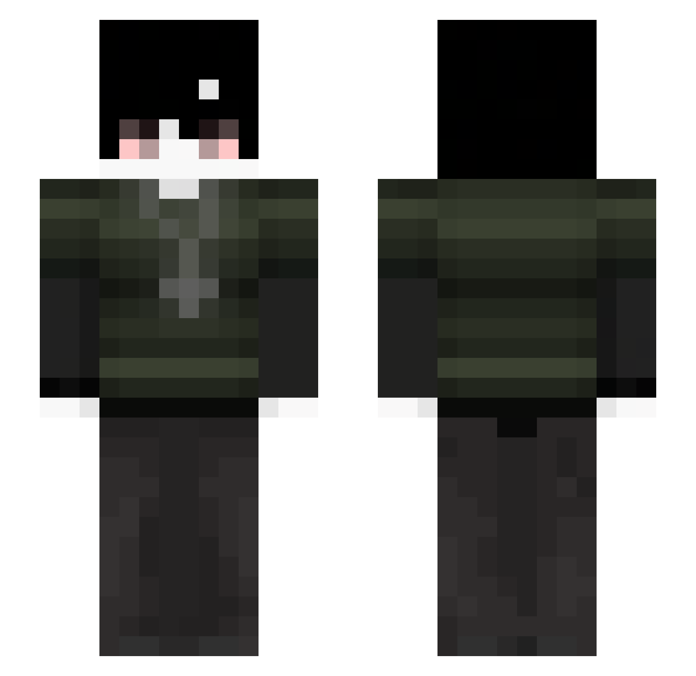 POTEATEWEE Minecraft skin, front and back view