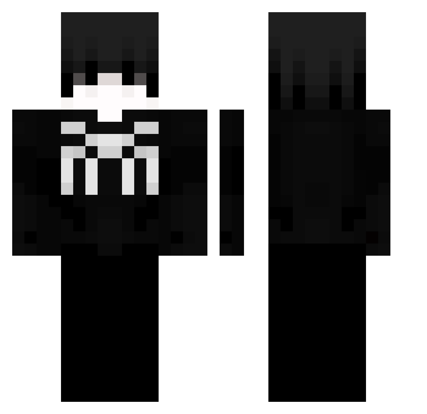 Not_Shox Minecraft skin, front and back view