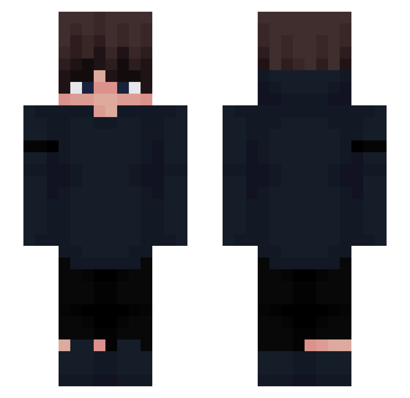 Rustyb0ii Minecraft skin, front and back view
