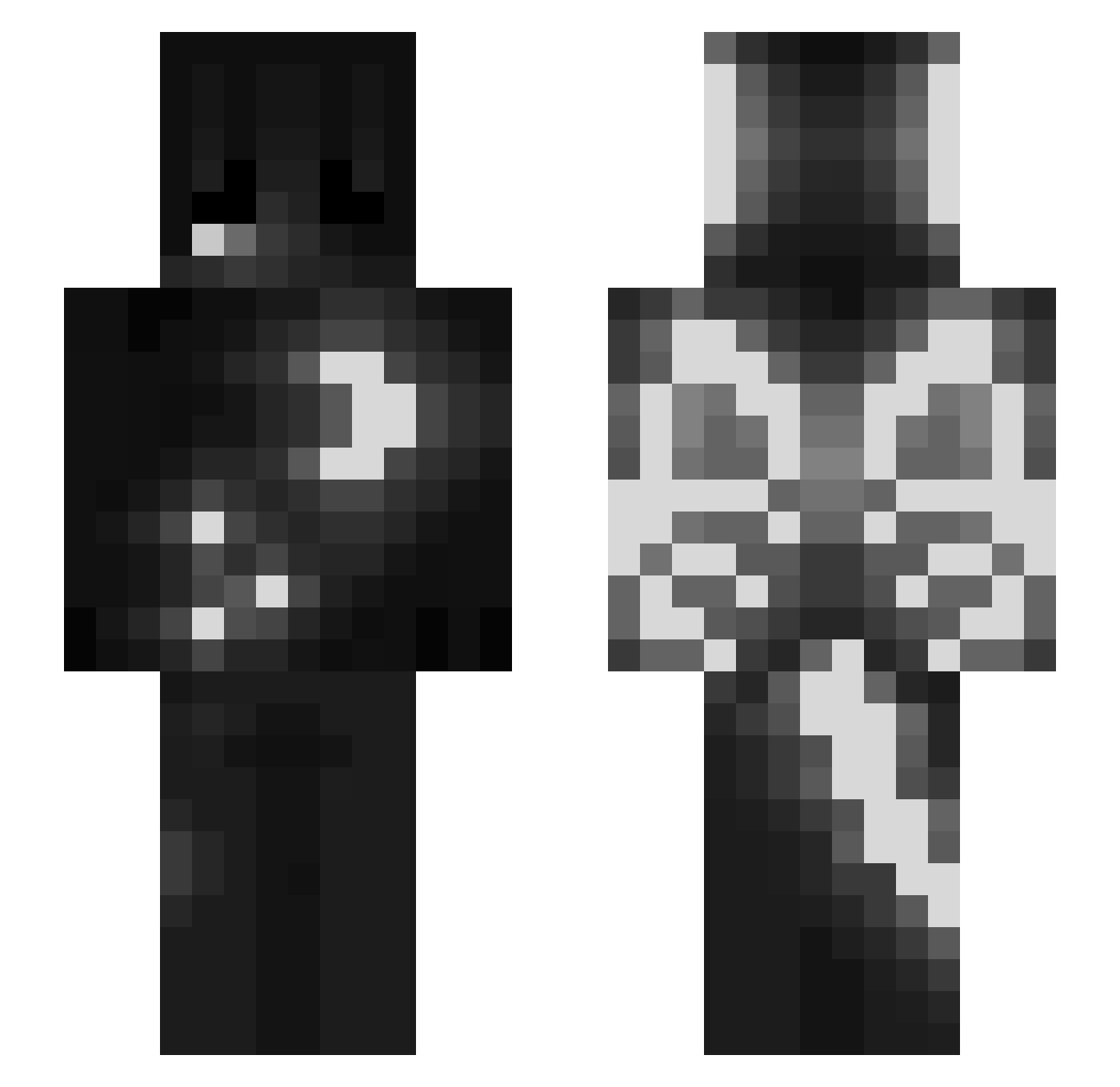 L0STH4D3S Minecraft skin, front and back view