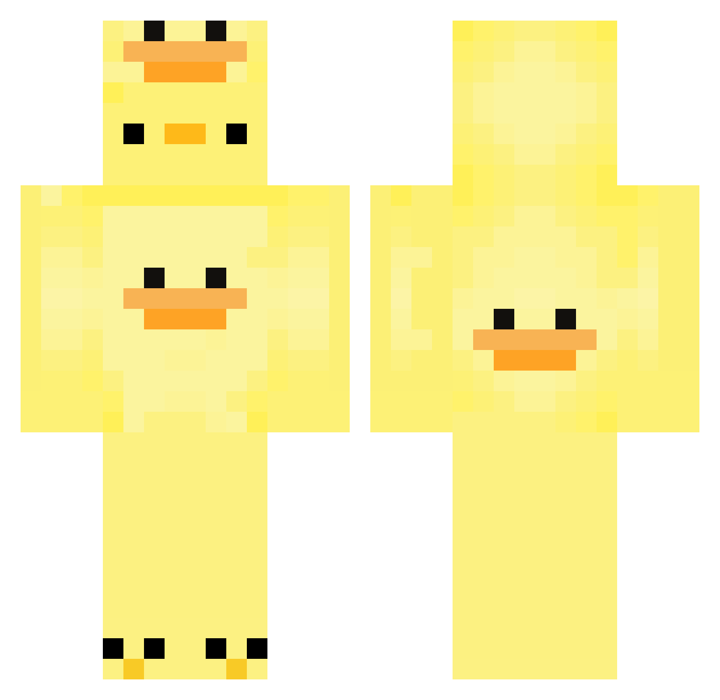MirzaBune_ Minecraft skin, front and back view