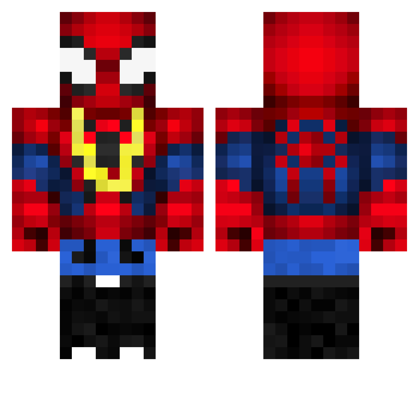 spidahkay Minecraft skin, front and back view
