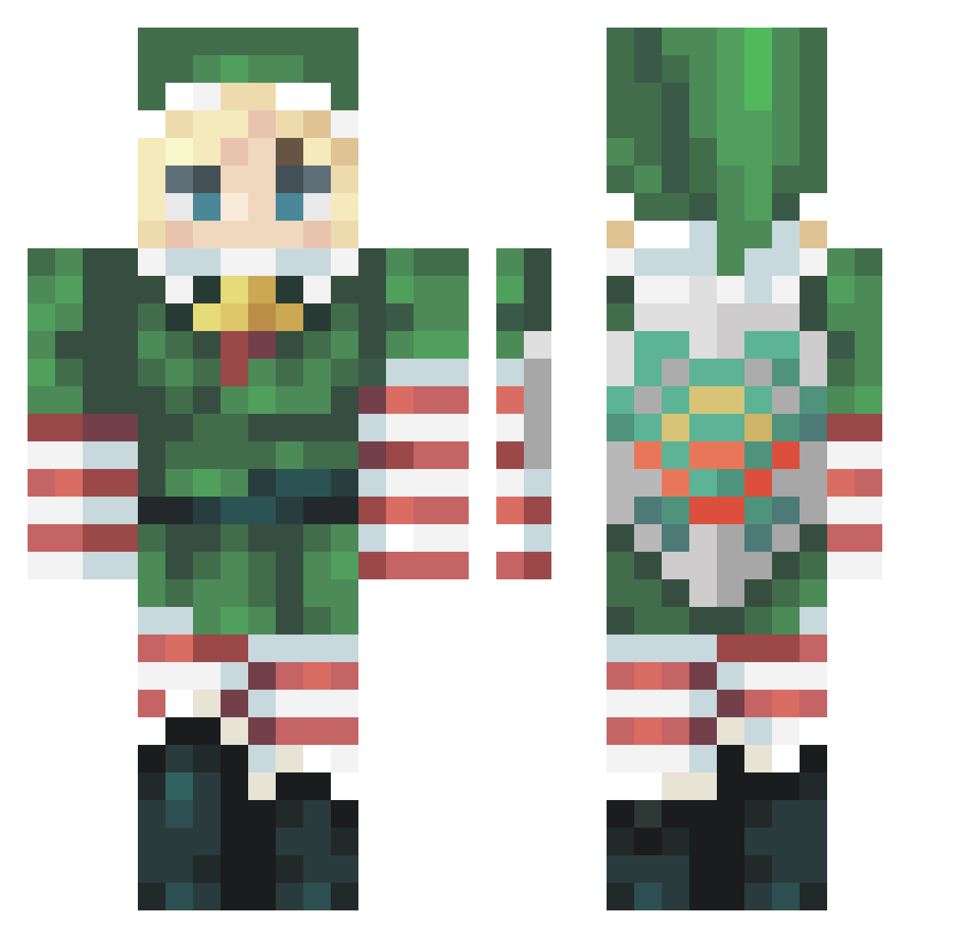 Stacker030 Minecraft skin, front and back view