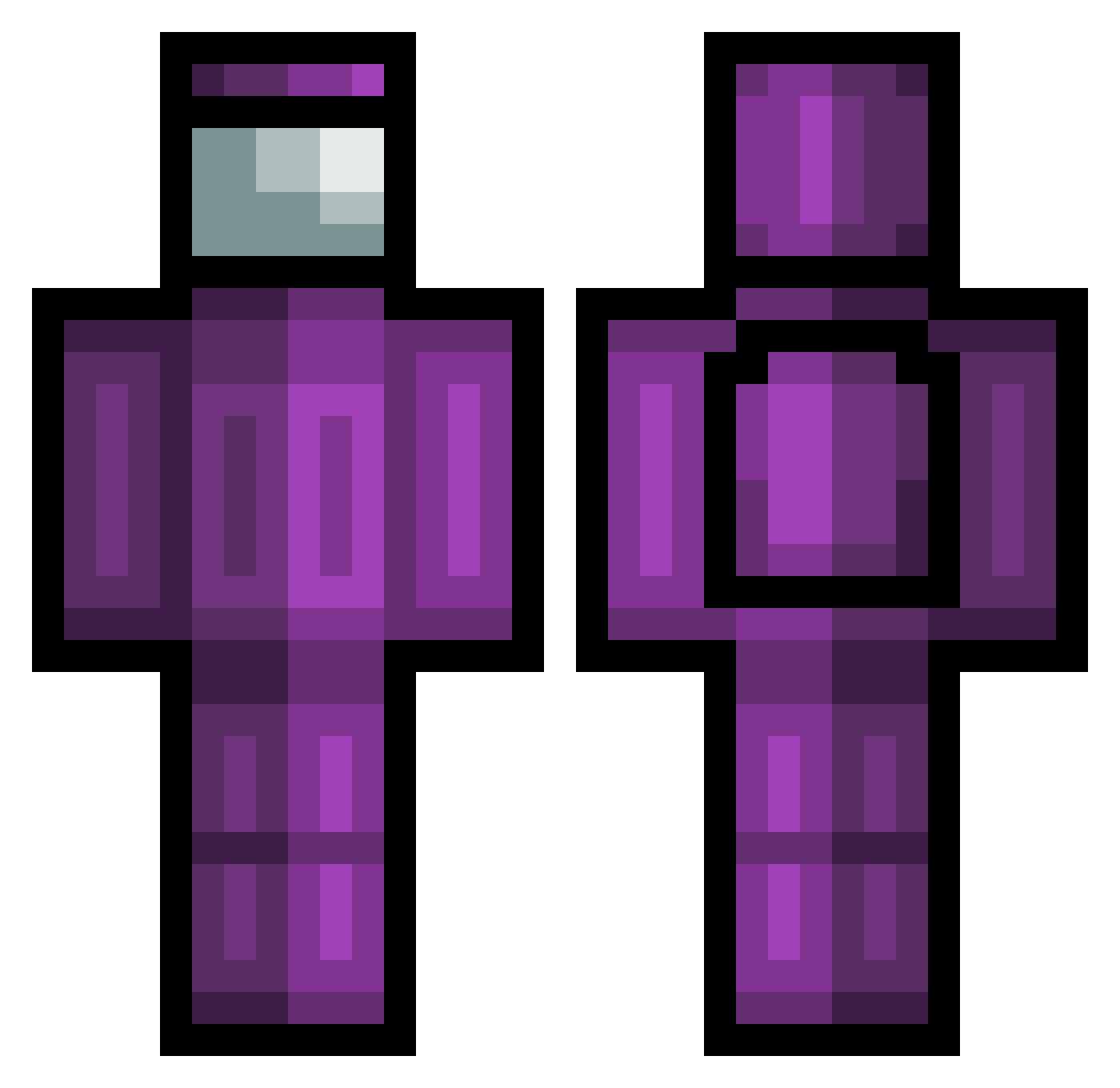 cozeygc Minecraft skin, front and back view