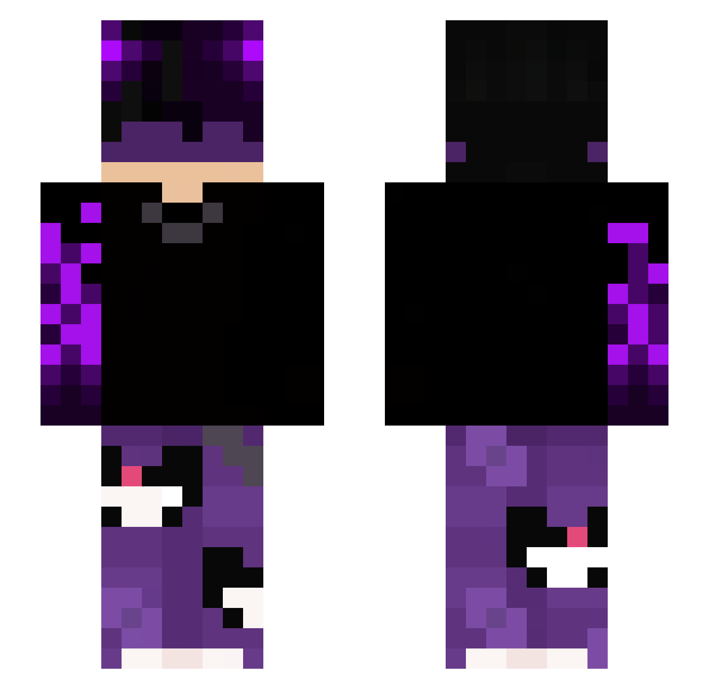 Loydvikic Minecraft skin, front and back view