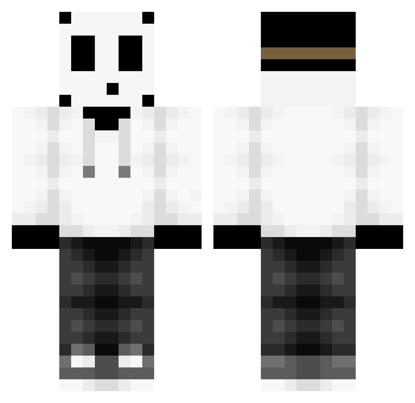 Ryotokage Minecraft skin, front and back view