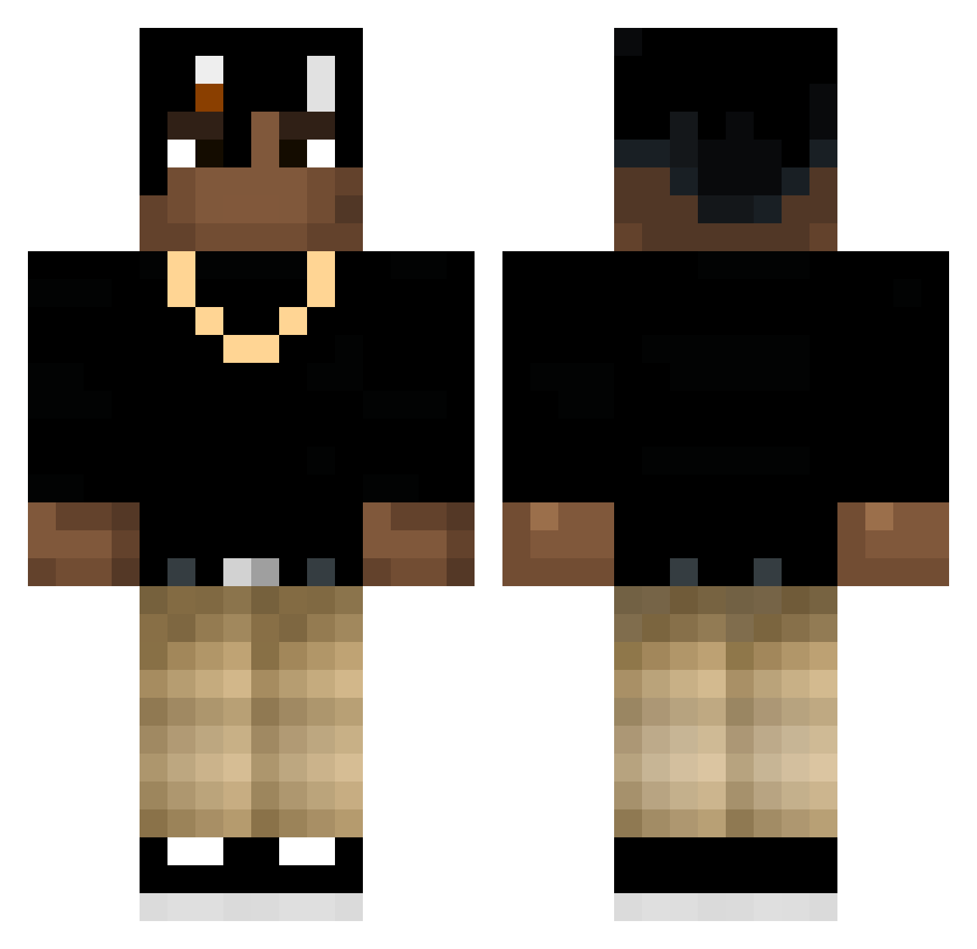 VEXED Minecraft skin, front and back view